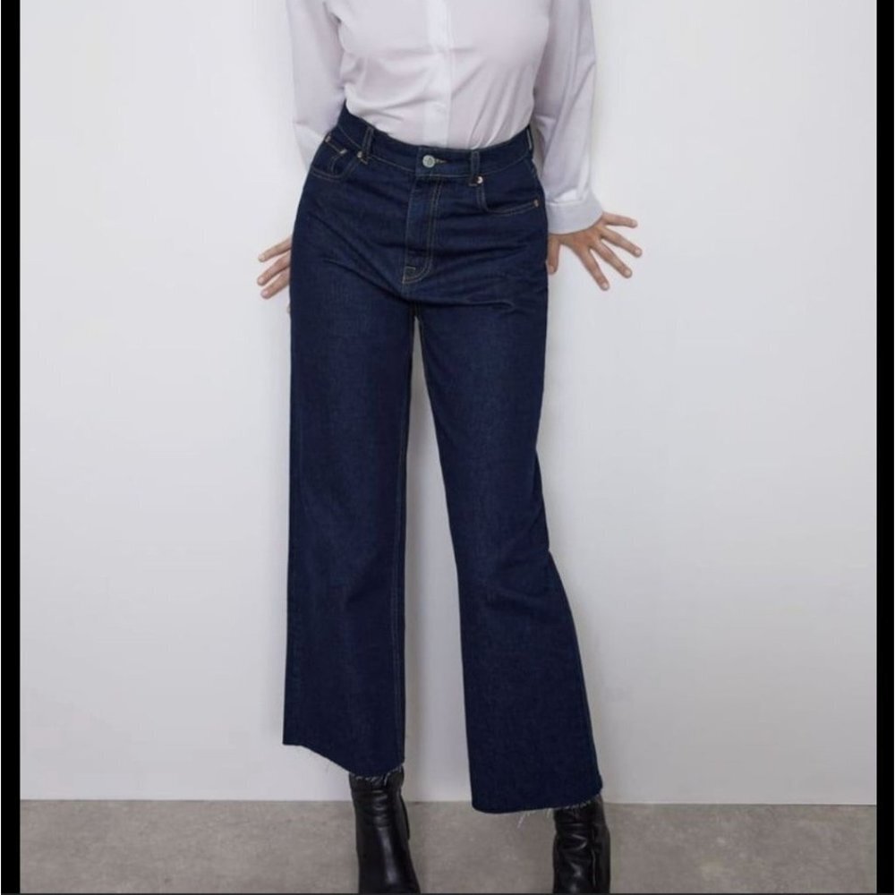 NWT ZARA CROPPED‎ ‘90S JEANS ZW PREMIUM size 2
